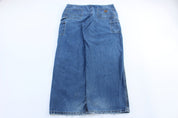 Carhartt Logo Patch Dungaree Denim Pants - ThriftedThreads.com