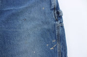 Carhartt Logo Patch Dungaree Denim Pants - ThriftedThreads.com