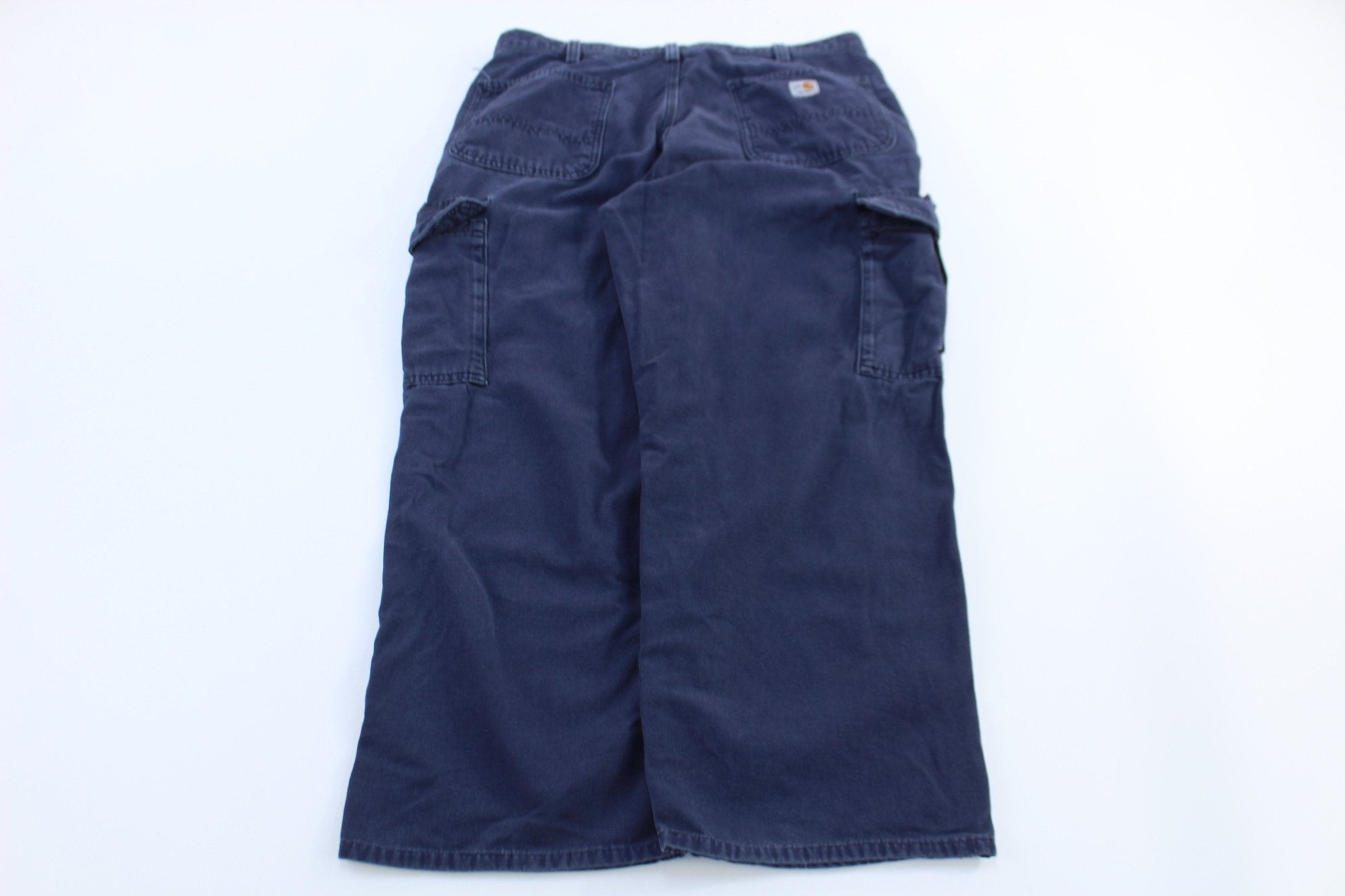 Carhartt Logo Patch Flame Resistant Blue Pants - Pants/Shorts - Thrifted Threads