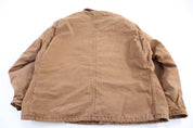 Carhartt Logo Patch Flame Resistant Tan Full Zip Jacket - Jacket - Thrifted Threads
