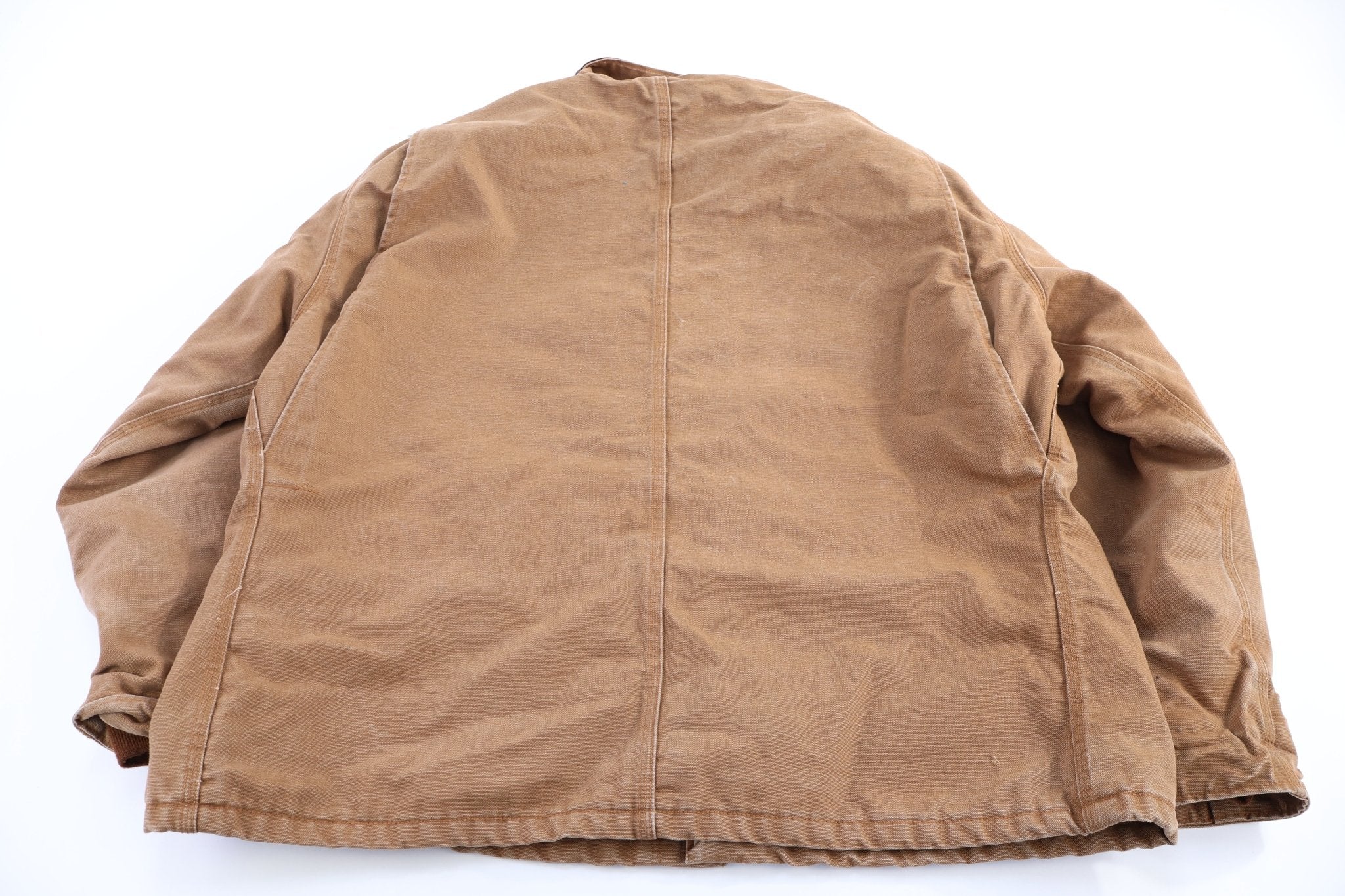 Carhartt Logo Patch Flame Resistant Tan Full Zip Jacket - Jacket - Thrifted Threads