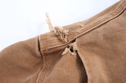 Carhartt Logo Patch Flame Resistant Tan Full Zip Jacket - Jacket - Thrifted Threads
