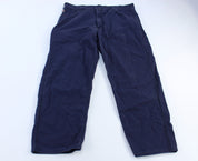 Carhartt Logo Patch Flames Resistant Blue Pants - ThriftedThreads.com