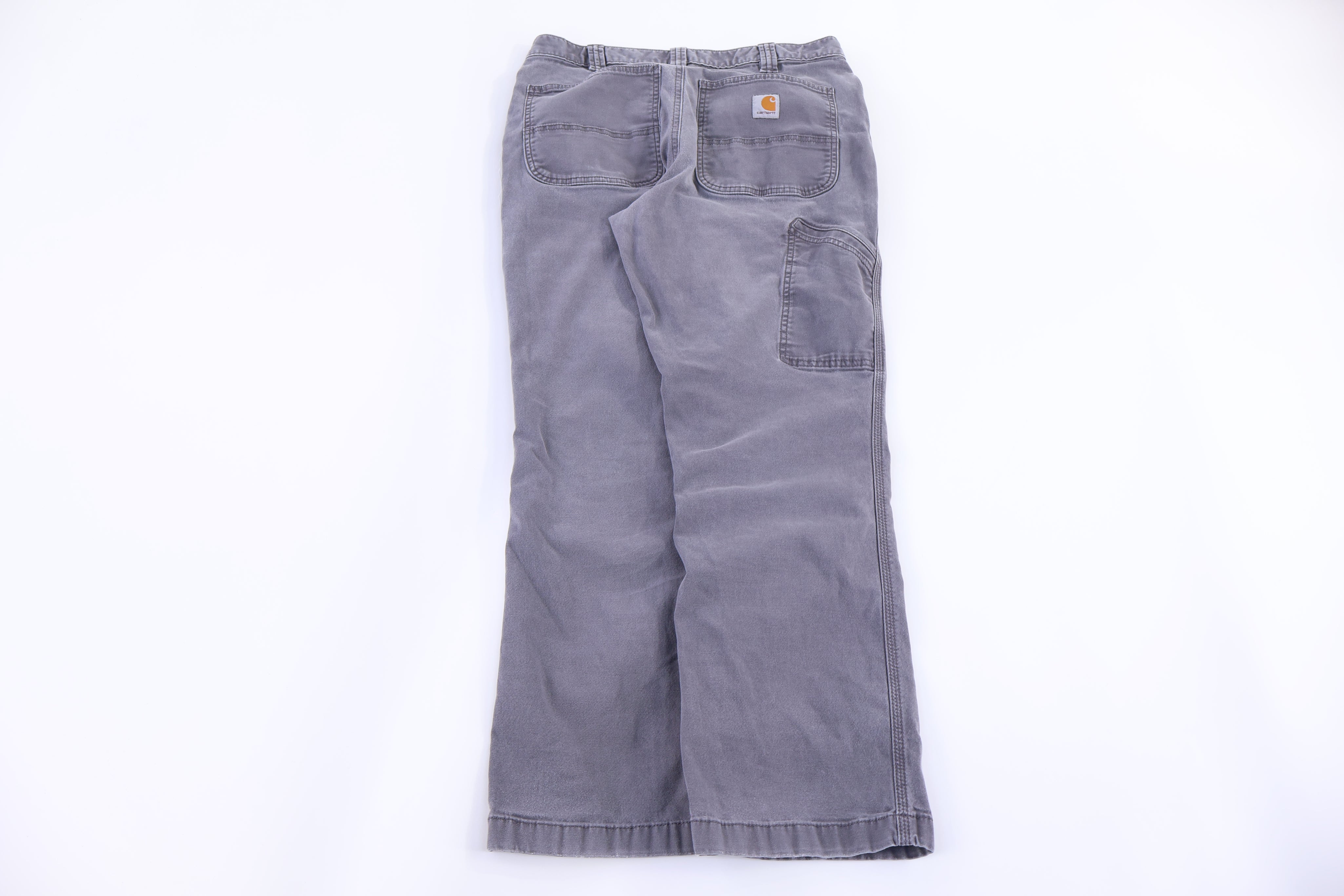 Carhartt Logo Patch Gray Pants - Pants/Shorts - Thrifted Threads