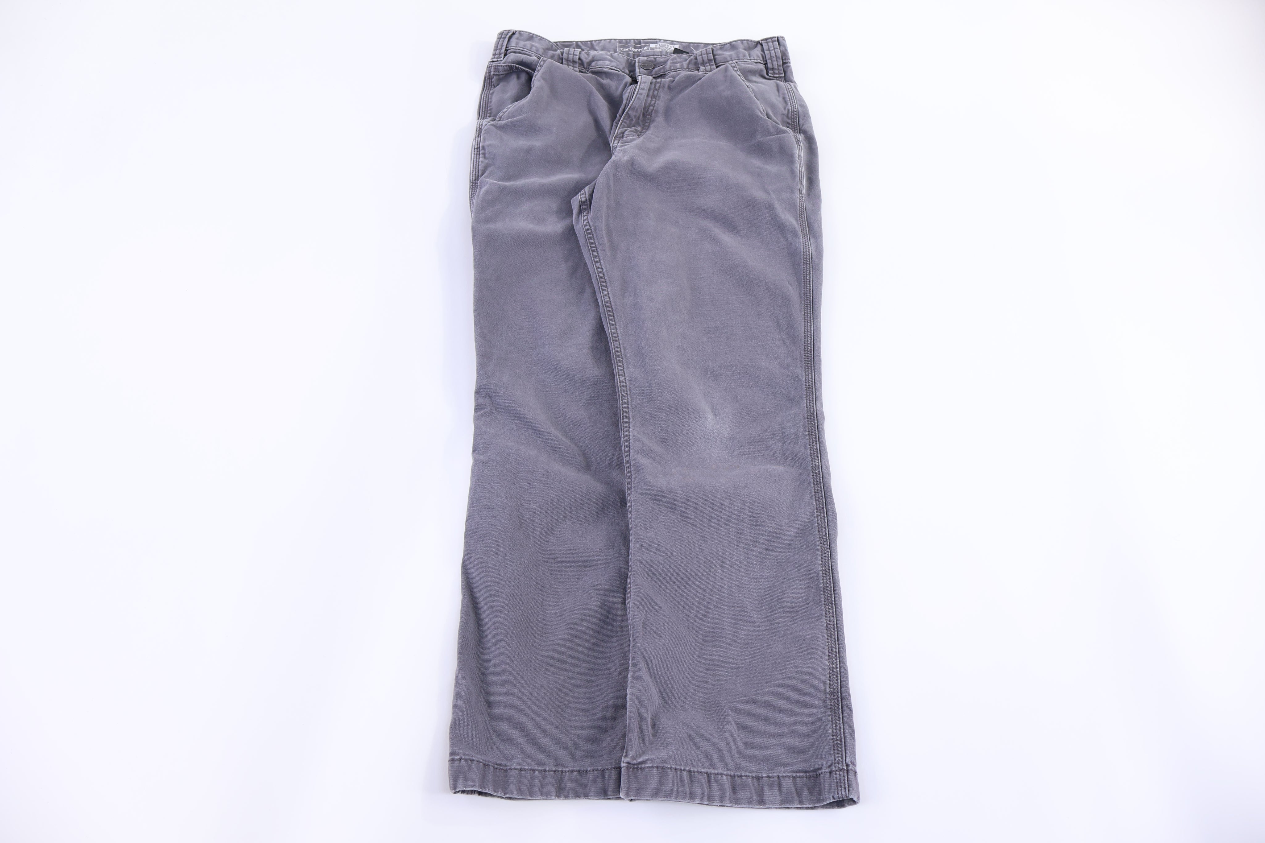 Carhartt Logo Patch Gray Pants - Pants/Shorts - Thrifted Threads