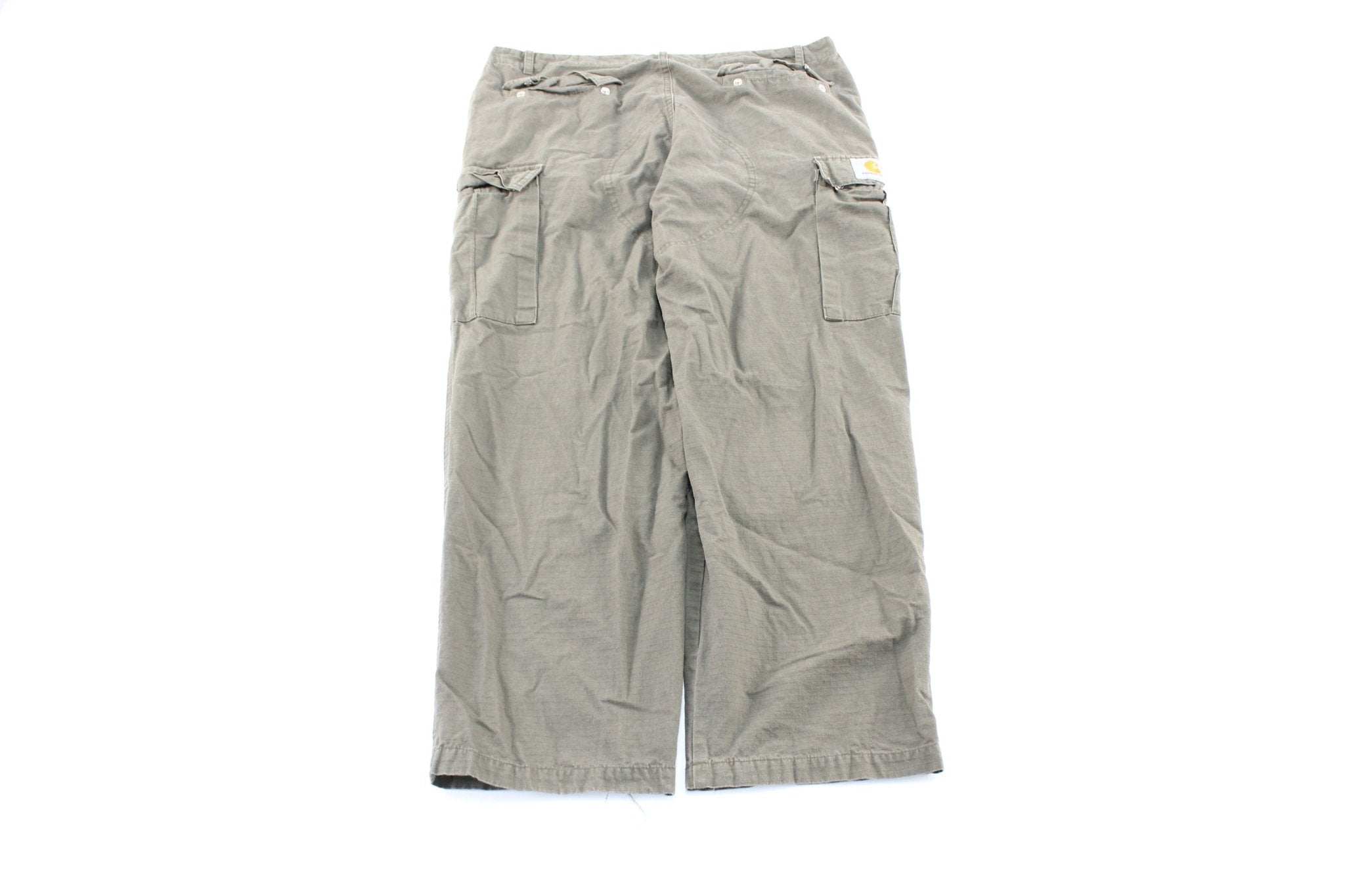 Carhartt Logo Patch Green Cargo Pants - ThriftedThreads.com