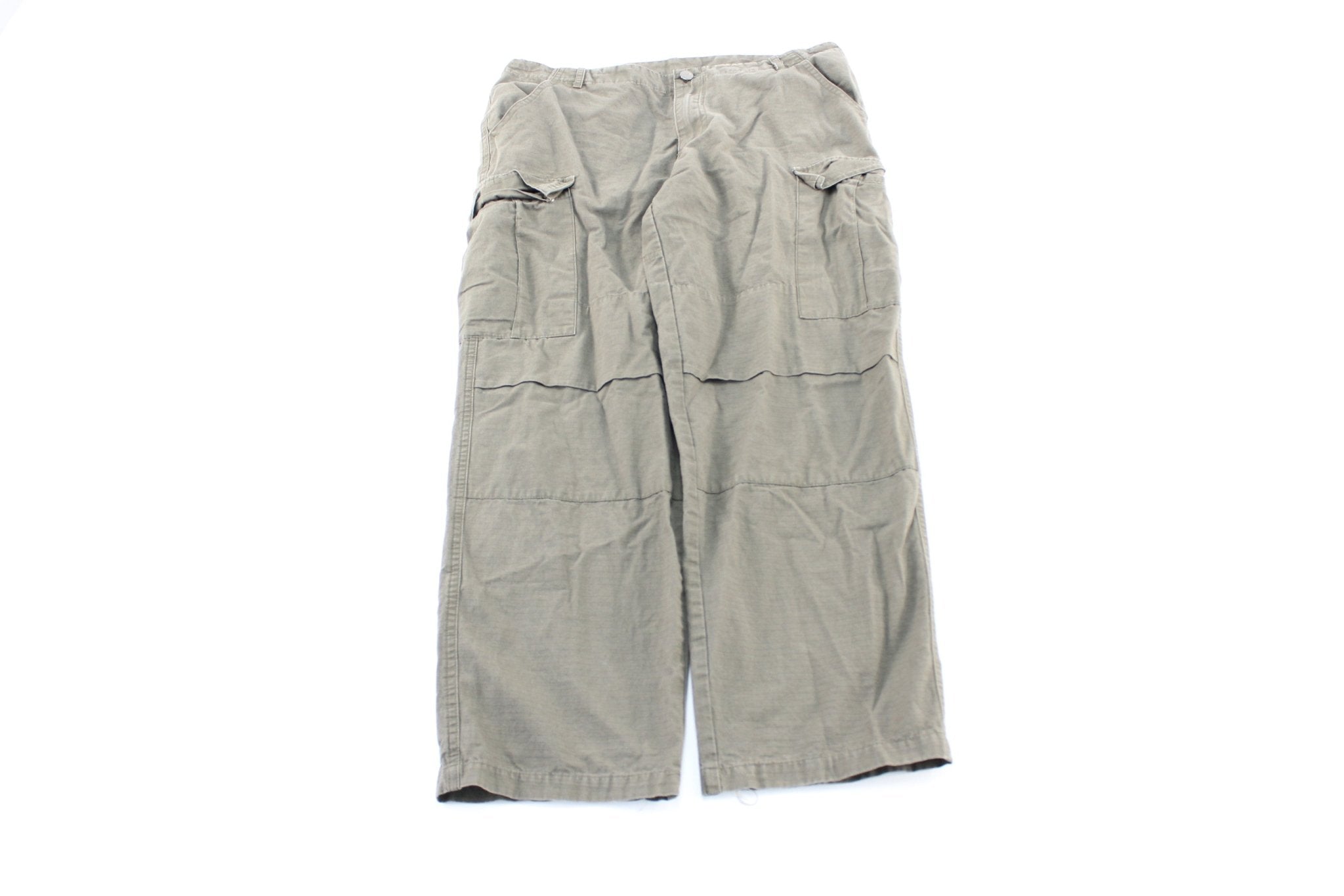 Carhartt Logo Patch Green Cargo Pants - ThriftedThreads.com