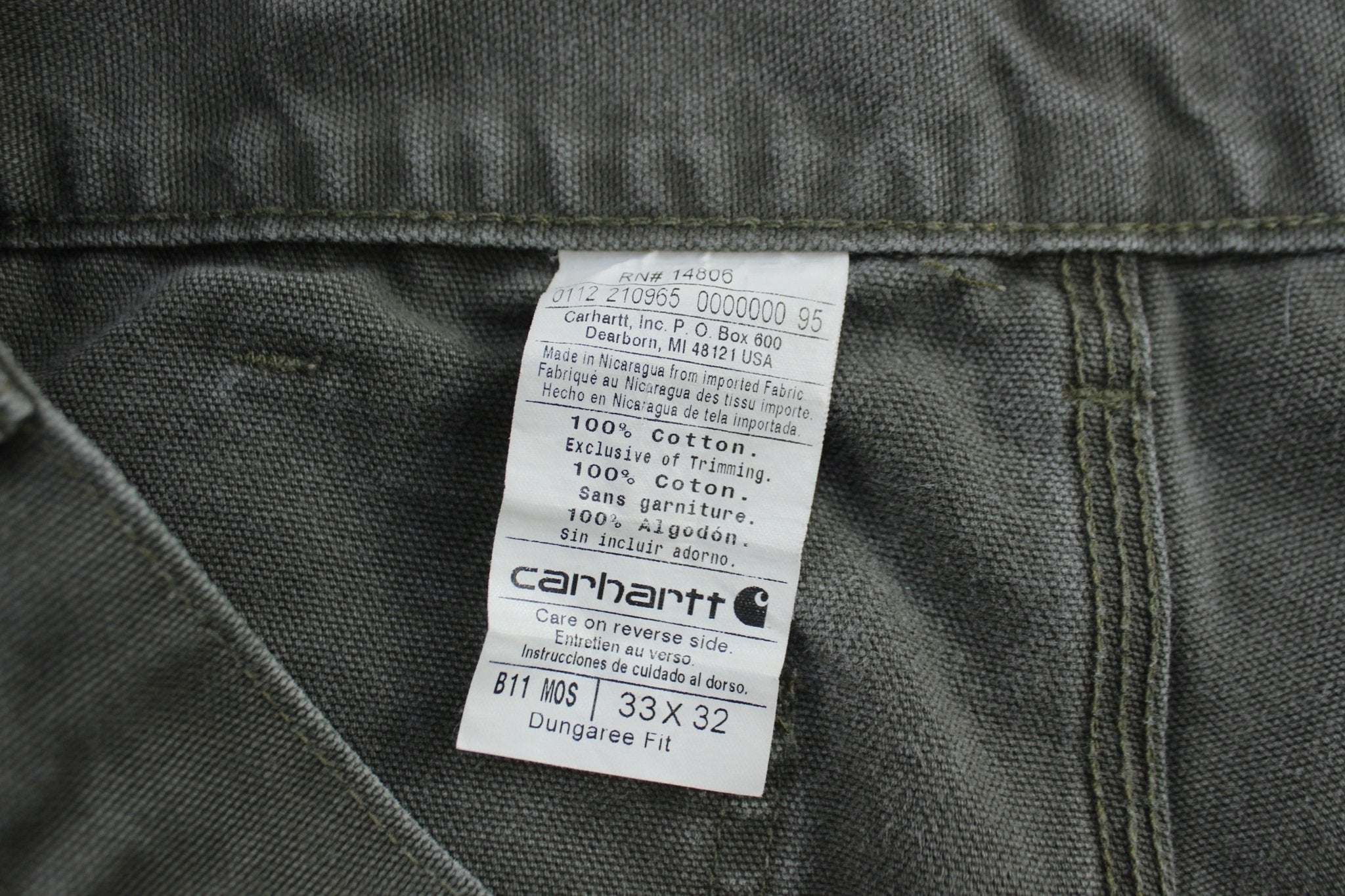 Carhartt Logo Patch Green Carpenter Pants - Pants/Shorts - Thrifted Threads
