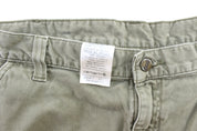Carhartt Logo Patch Green Carpenter Shorts - ThriftedThreads.com