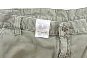 Carhartt Logo Patch Green Carpenter Shorts - ThriftedThreads.com