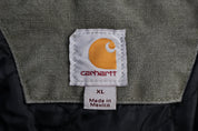 Carhartt Logo Patch Green Full Zip Hooded Jacket - Jacket - Thrifted Threads