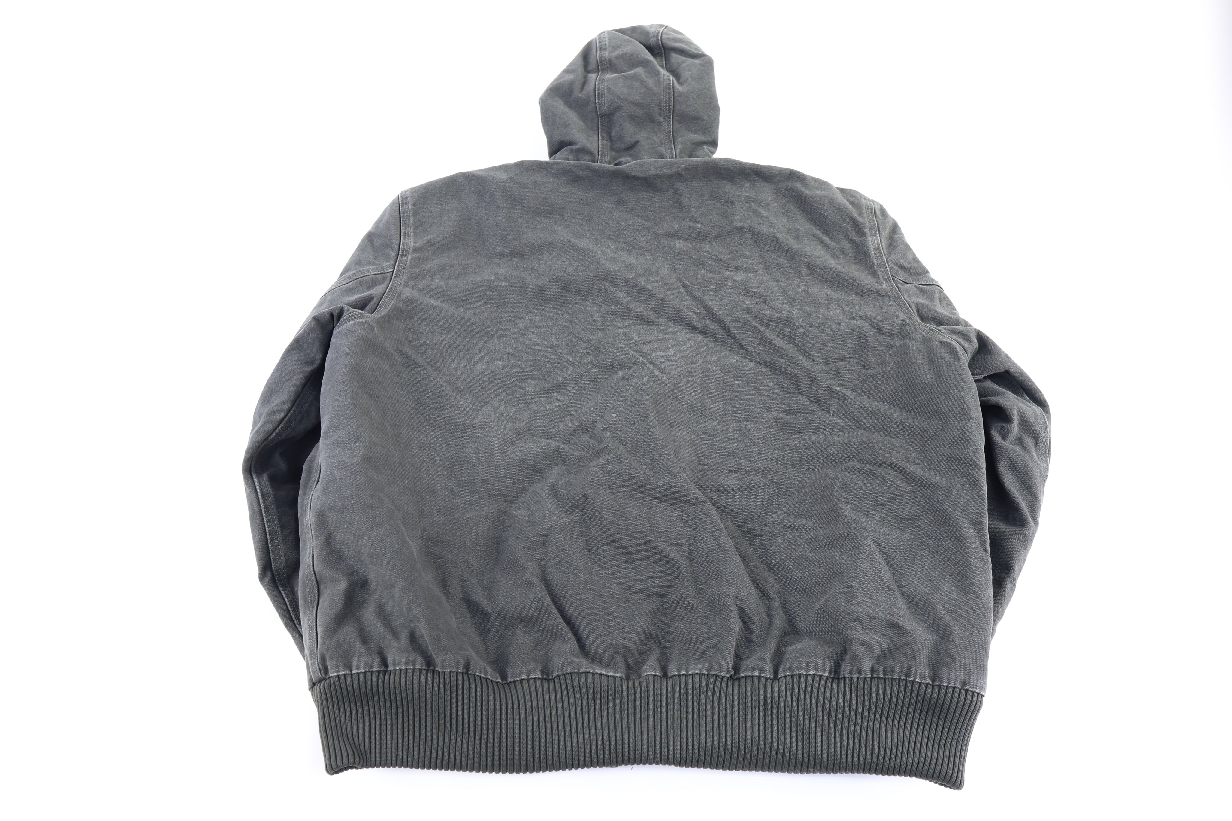 Carhartt Logo Patch Green Full Zip Jacket - jacket - Thrifted Threads