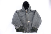 Carhartt Logo Patch Green Full Zip Jacket - jacket - Thrifted Threads