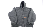 Carhartt Logo Patch Green Full Zip Jacket - jacket - Thrifted Threads