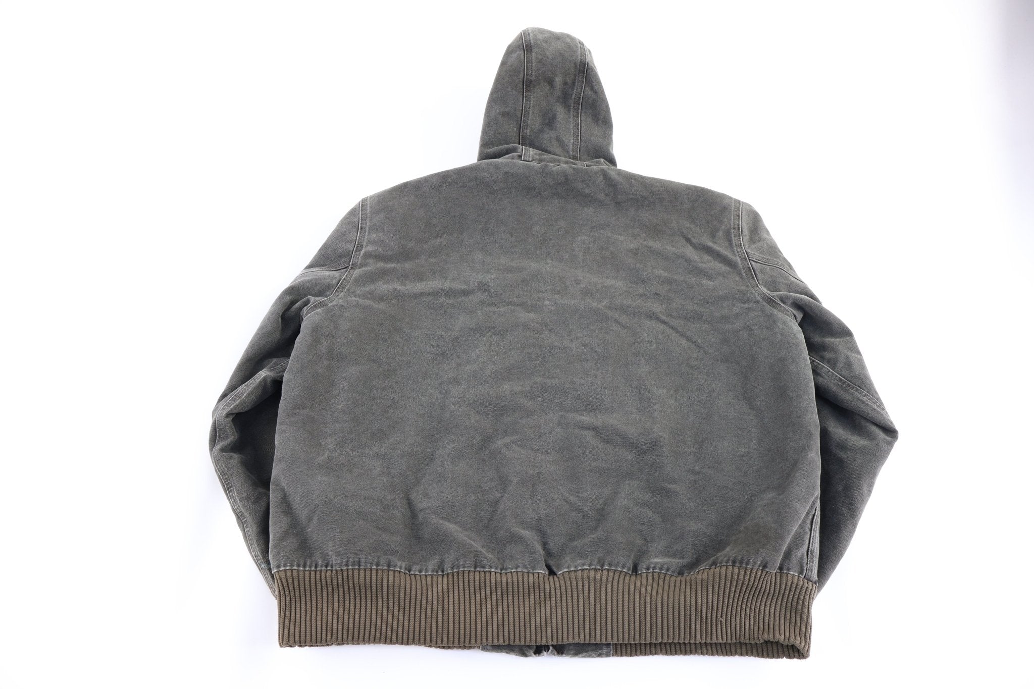 Carhartt Logo Patch Green Full Zip Jacket - Jacket - Thrifted Threads