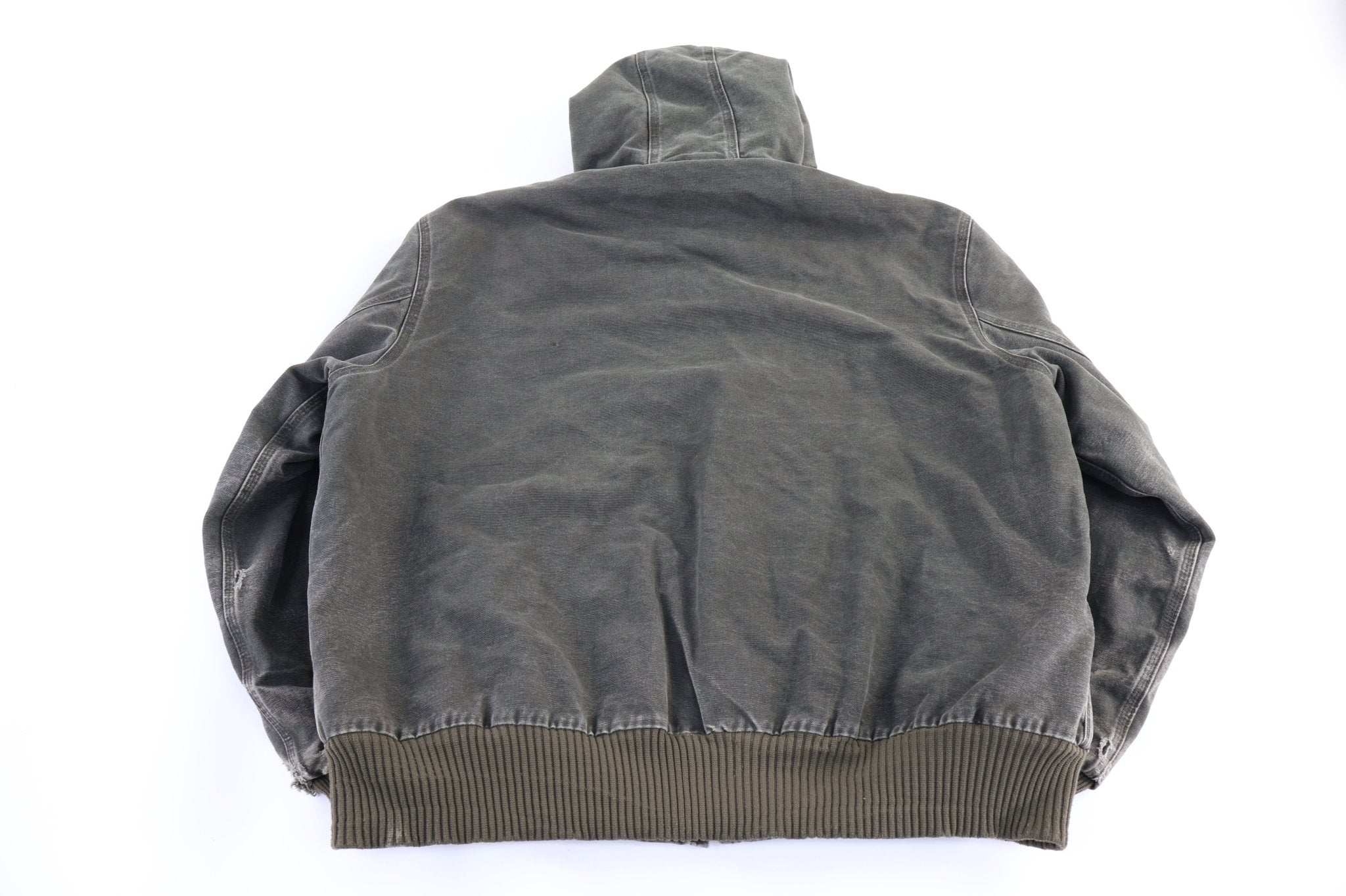 Carhartt Logo Patch Green Full Zip Jacket - Jacket - Thrifted Threads