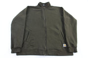 Carhartt Logo Patch Green Full Zip Jacket - Jacket - Thrifted Threads