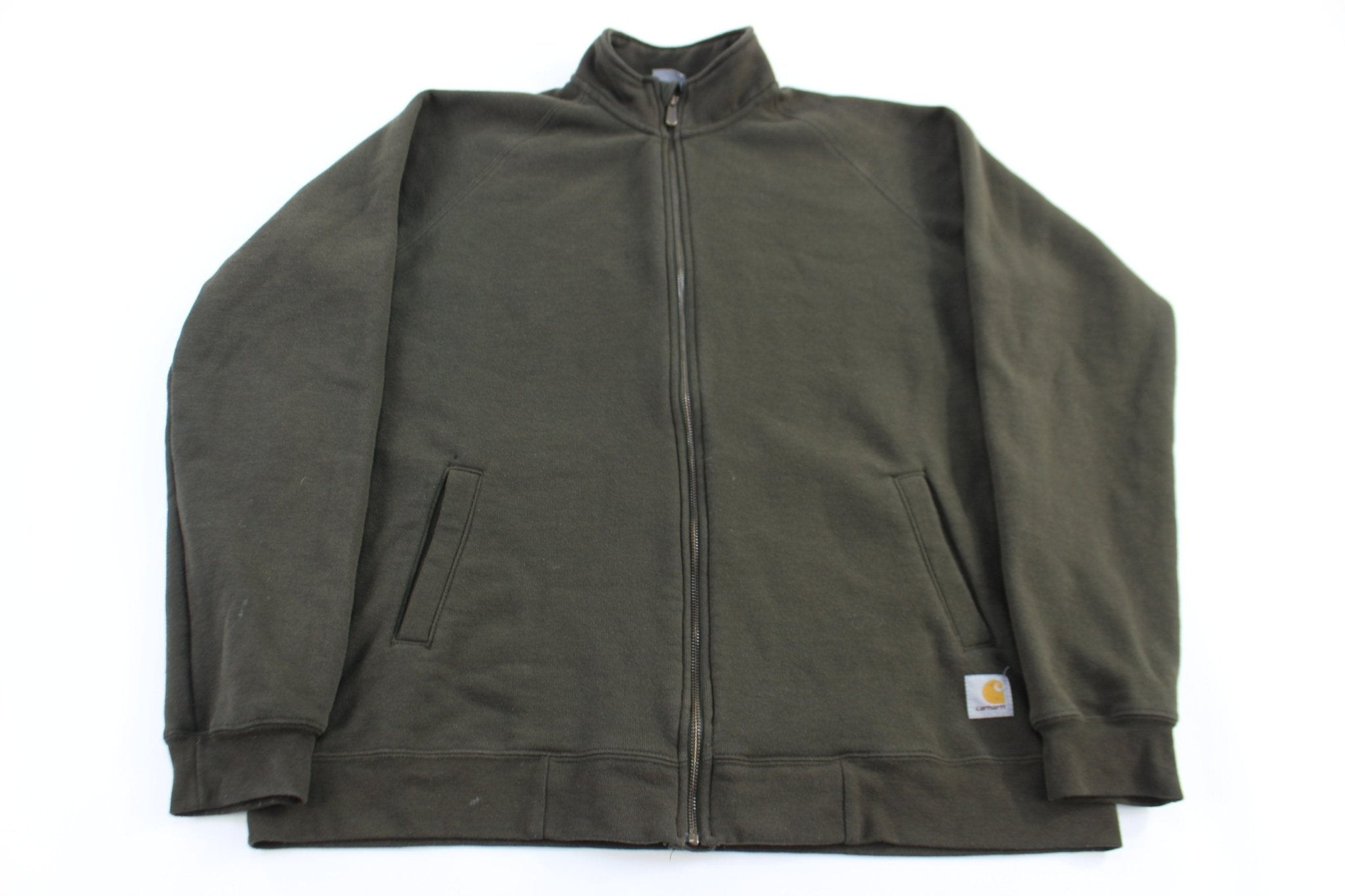 Carhartt Logo Patch Green Full Zip Jacket - Jacket - Thrifted Threads