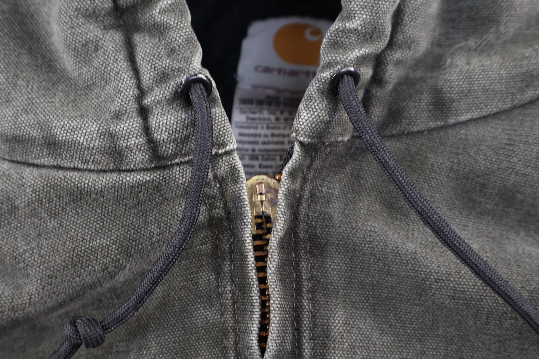 Carhartt Logo Patch Green Full Zip Jacket - Jacket - Thrifted Threads