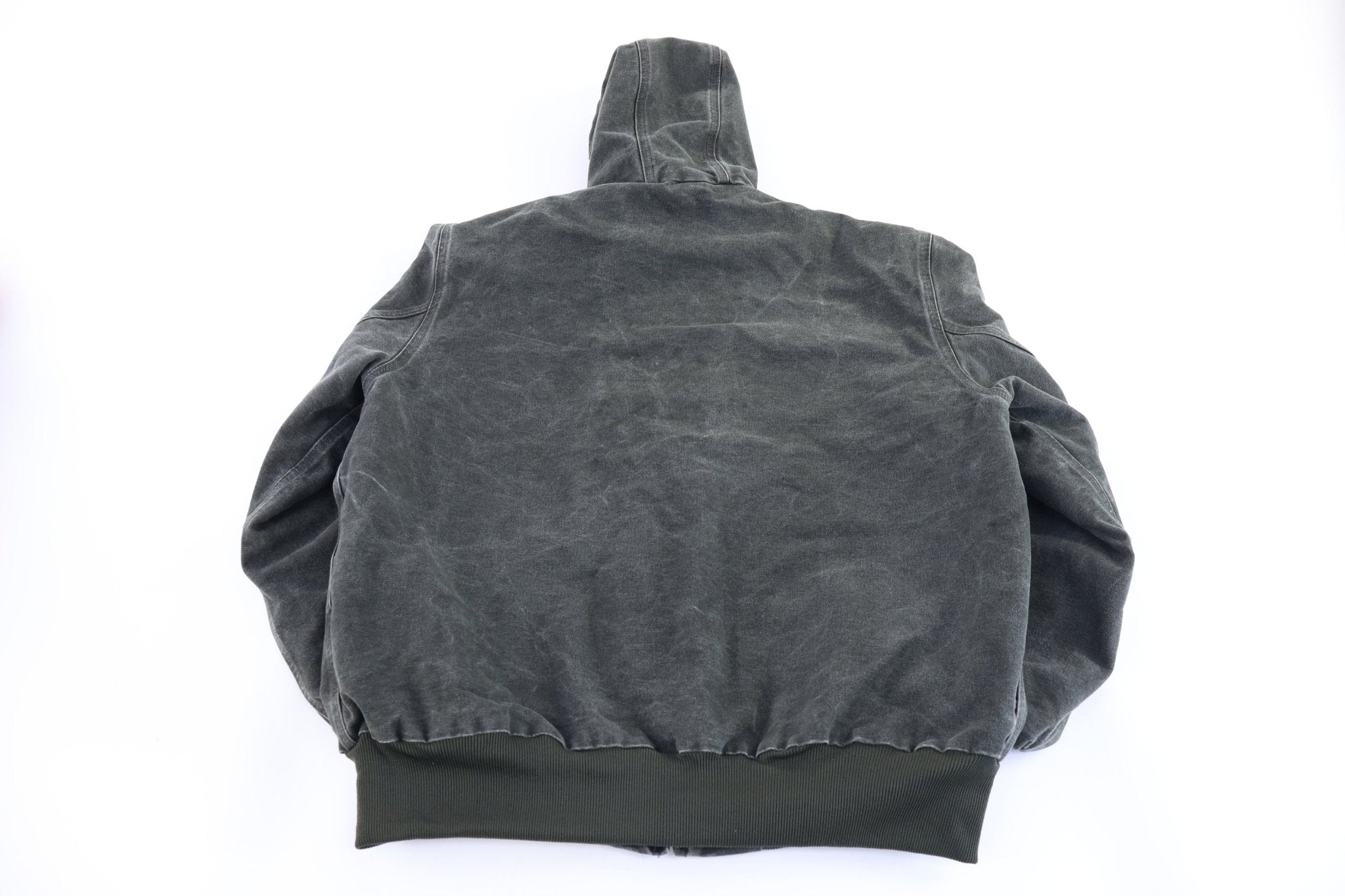 Carhartt Logo Patch Green Full Zip Jacket - Jacket - Thrifted Threads
