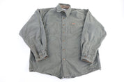 Carhartt Logo Patch Green LS Button Down - Button Ups/Downs - Thrifted Threads