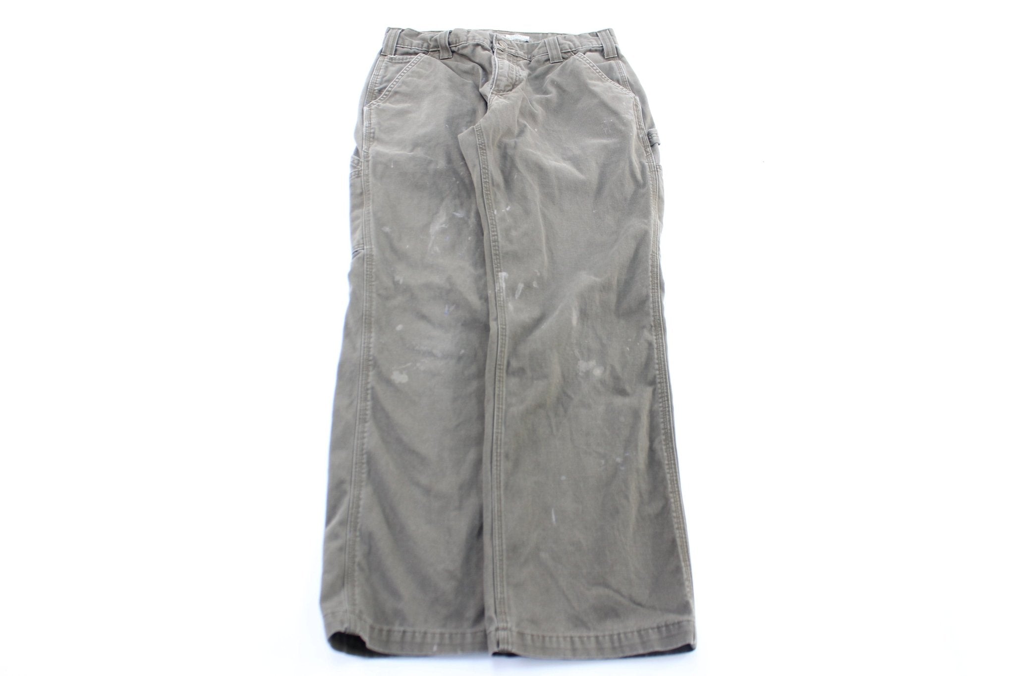 Carhartt Logo Patch Green Pants - ThriftedThreads.com