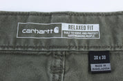 Carhartt Logo Patch Green Relaxed Fit Pants - ThriftedThreads.com
