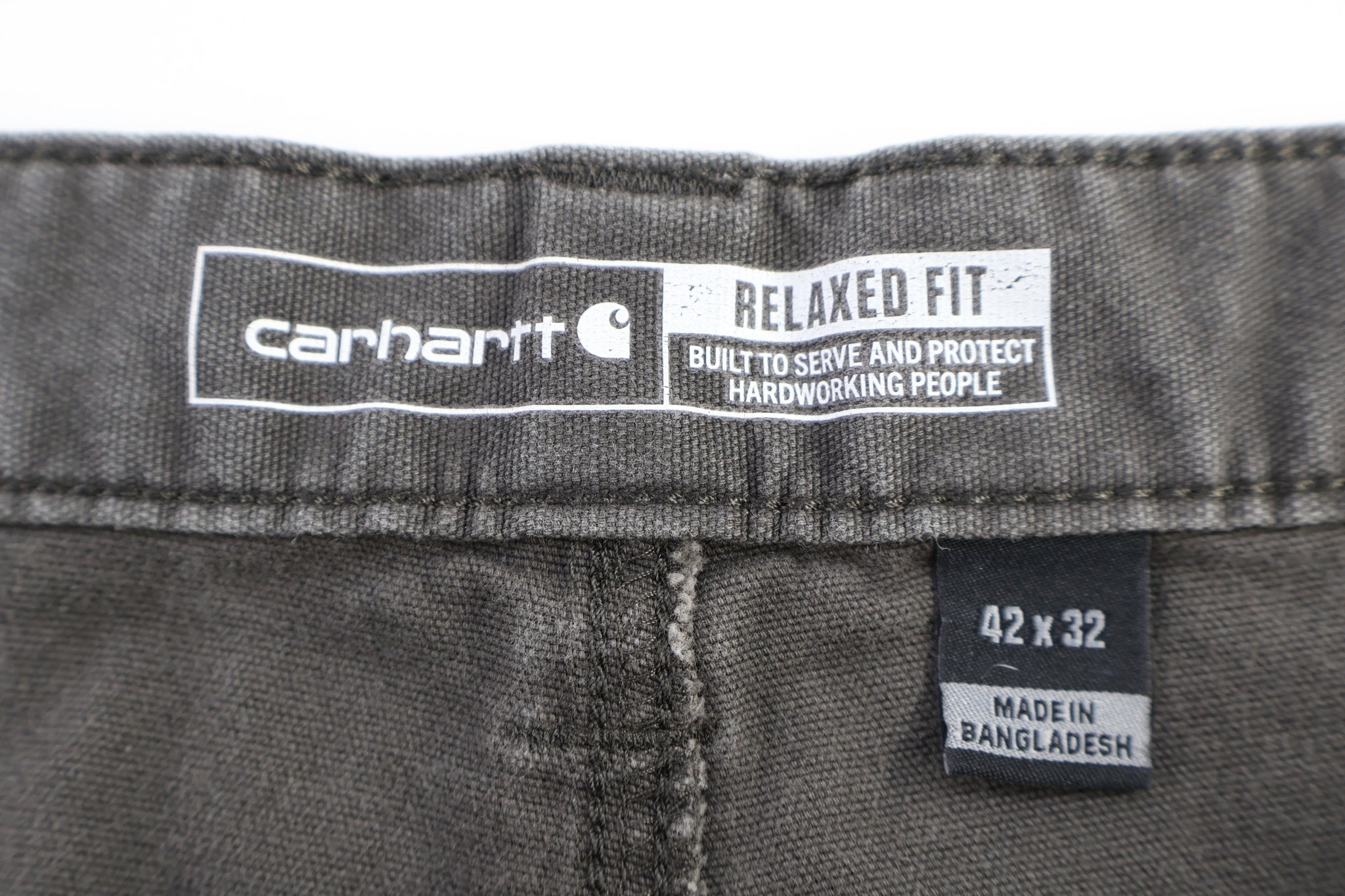 Carhartt Logo Patch Green Relaxed Fit Pants - Pants - Thrifted Threads