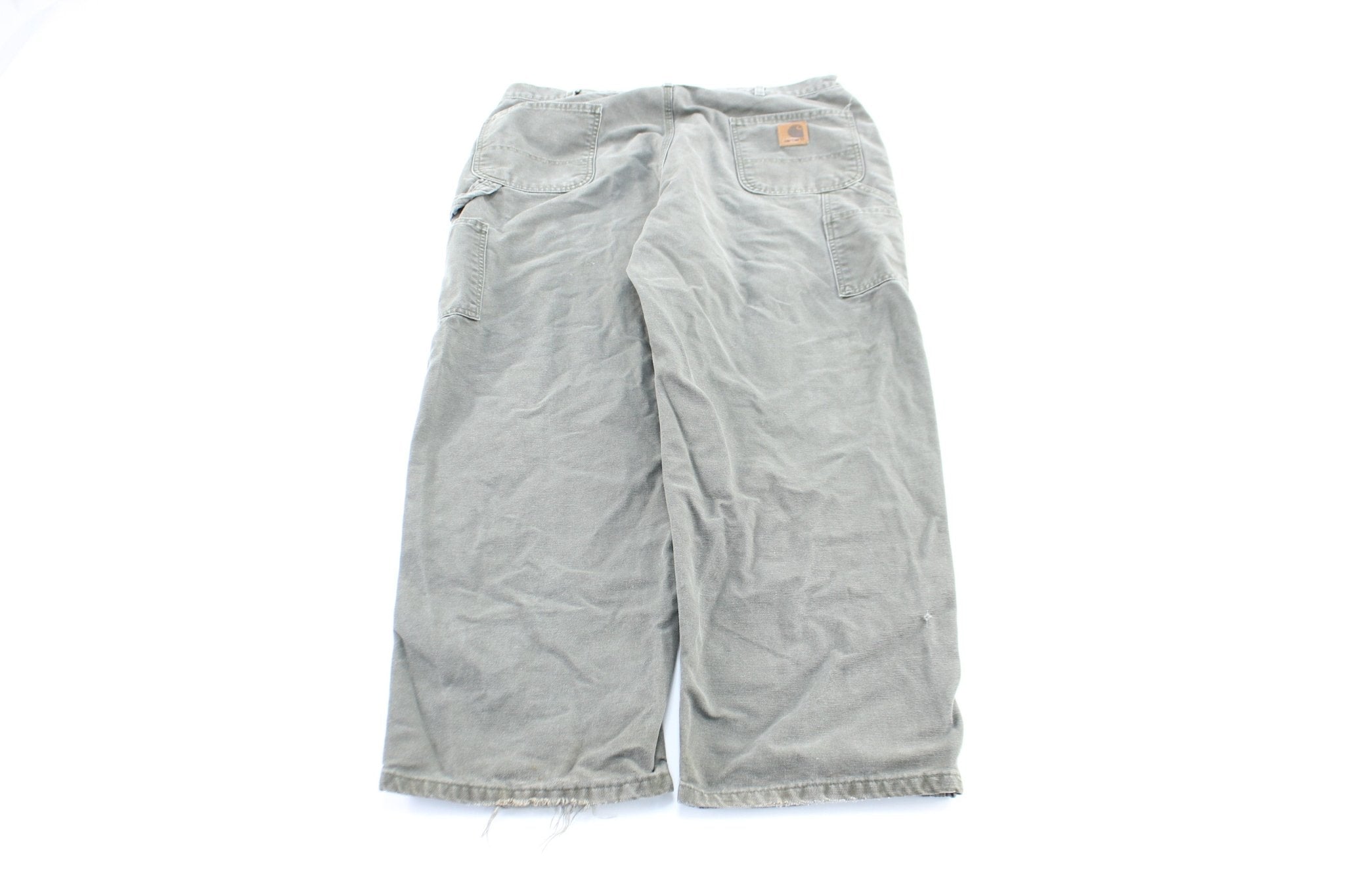 Carhartt Logo Patch Green Workwear Pants - ThriftedThreads.com