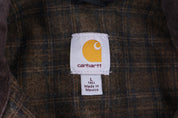 Carhartt Logo Patch Grey Blanket Lined Detroit Jacket - Jacket - Thrifted Threads