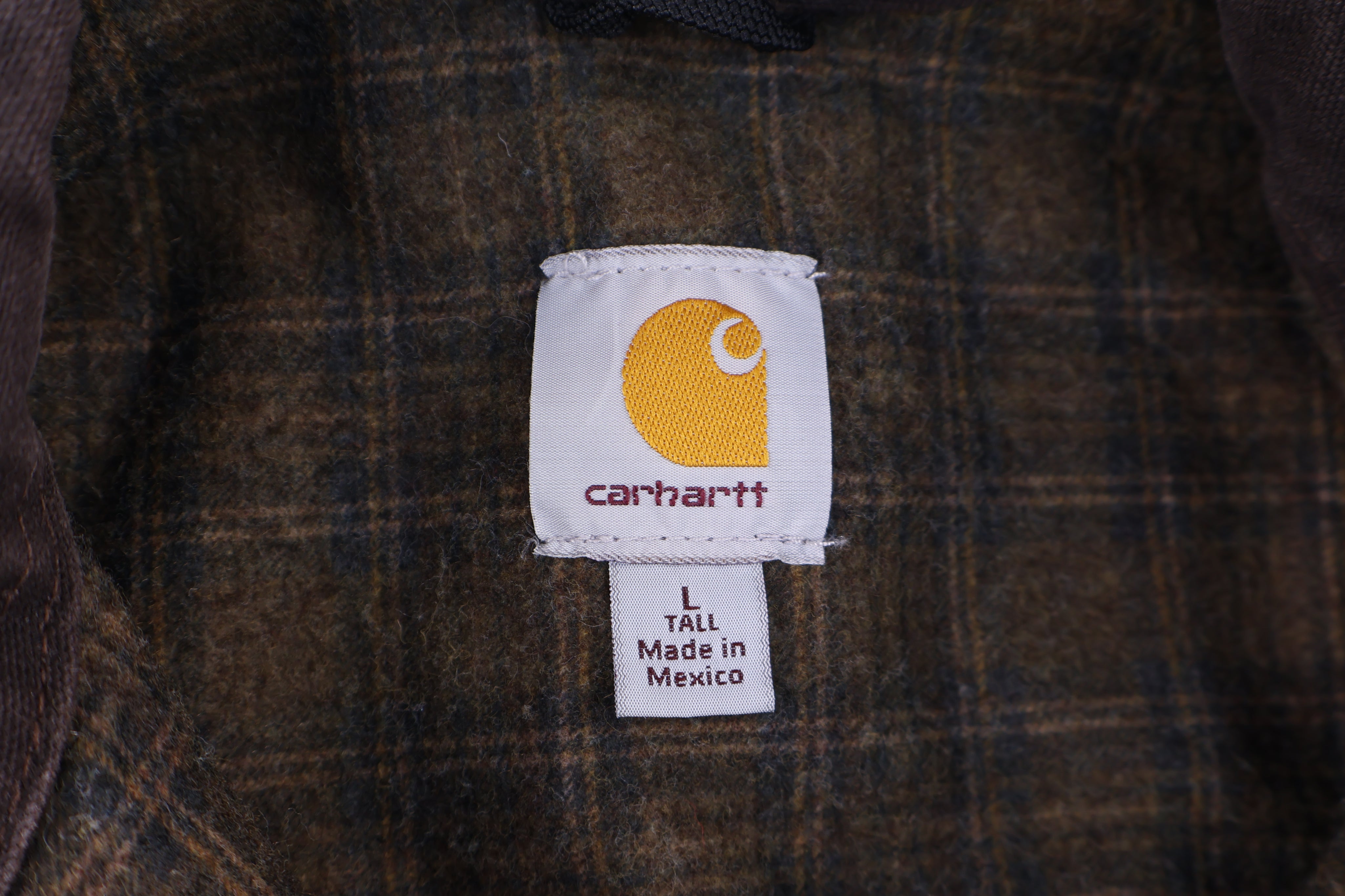 Carhartt Logo Patch Grey Blanket Lined Detroit Jacket - Jacket - Thrifted Threads