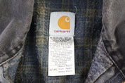 Carhartt Logo Patch Grey Blanket Lined Detroit Jacket - Jacket - Thrifted Threads