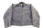 Carhartt Logo Patch Grey Blanket Lined Detroit Jacket - Jacket - Thrifted Threads
