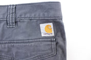 Carhartt Logo Patch Grey Cargo Shorts - ThriftedThreads.com
