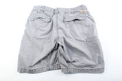 Carhartt Logo Patch Grey Cargo Shorts - ThriftedThreads.com