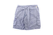 Carhartt Logo Patch Grey Cargo Shorts - ThriftedThreads.com