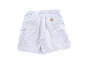 Carhartt Logo Patch Grey Cargo Shorts - ThriftedThreads.com