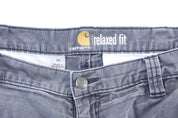 Carhartt Logo Patch Grey Cargo Shorts - ThriftedThreads.com
