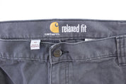 Carhartt Logo Patch Grey Cargo Shorts - ThriftedThreads.com