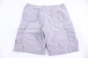 Carhartt Logo Patch Grey Cargo Shorts - Pants/Shorts - Thrifted Threads