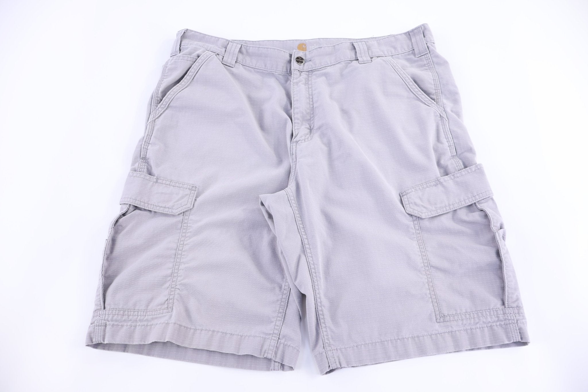 Carhartt Logo Patch Grey Cargo Shorts - Pants/Shorts - Thrifted Threads