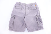 Carhartt Logo Patch Grey Cargo Shorts - Pants/Shorts - Thrifted Threads