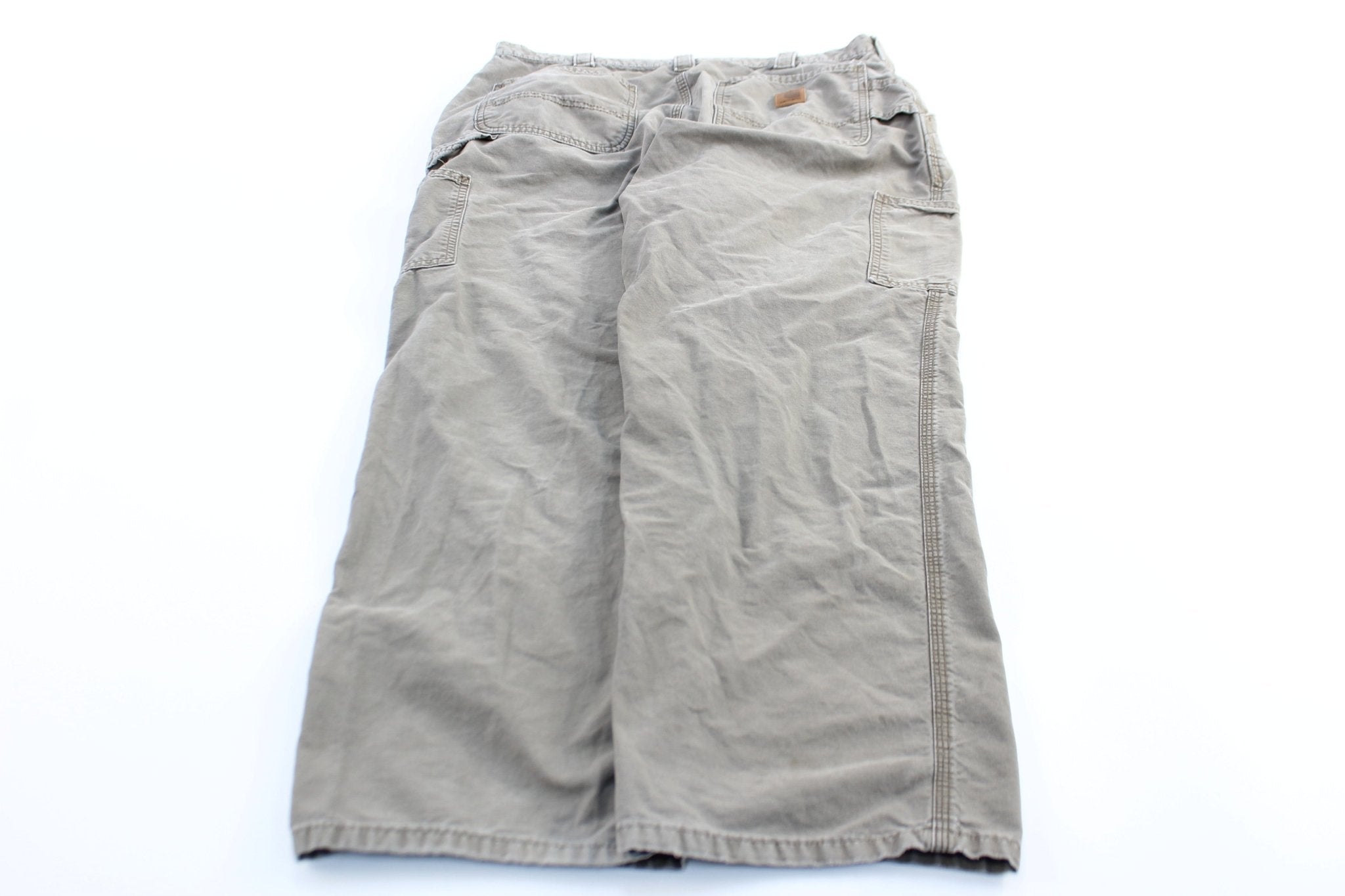 Carhartt Logo Patch Grey Carpenter Pants - ThriftedThreads.com
