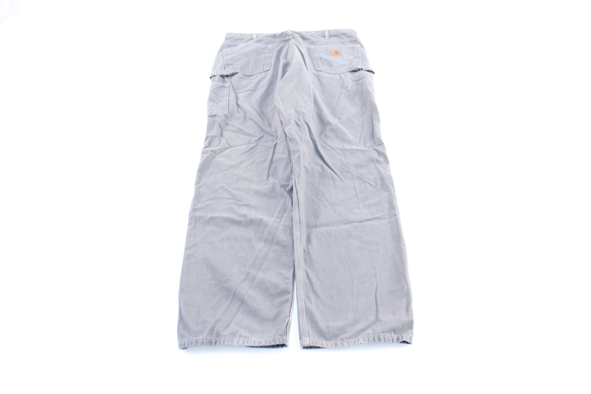 Carhartt Logo Patch Grey Carpenter Pants - ThriftedThreads.com