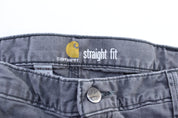 Carhartt Logo Patch Grey Carpenter Pants - ThriftedThreads.com