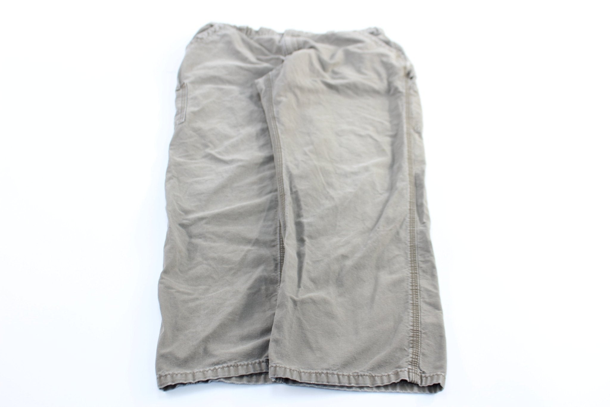 Carhartt Logo Patch Grey Carpenter Pants - ThriftedThreads.com