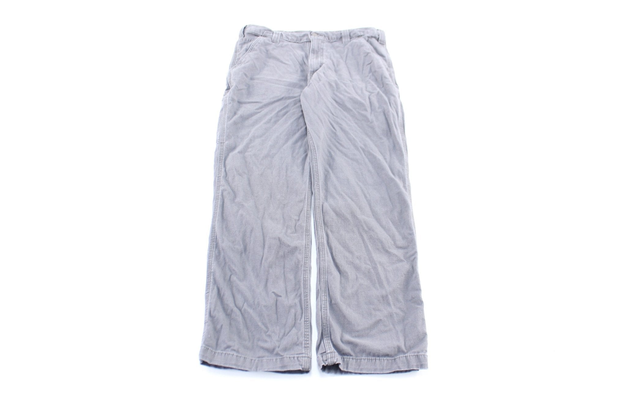 Carhartt Logo Patch Grey Carpenter Pants - Pants/Shorts - Thrifted Threads