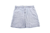 Carhartt Logo Patch Grey Carpenter Shorts - ThriftedThreads.com