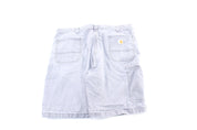 Carhartt Logo Patch Grey Carpenter Shorts - ThriftedThreads.com