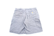 Carhartt Logo Patch Grey Carpenter Shorts - ThriftedThreads.com